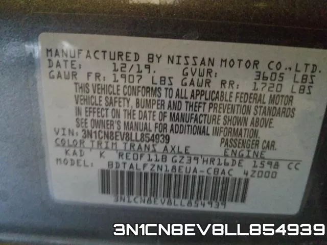 3N1CN8EV8LL854939 фото 2