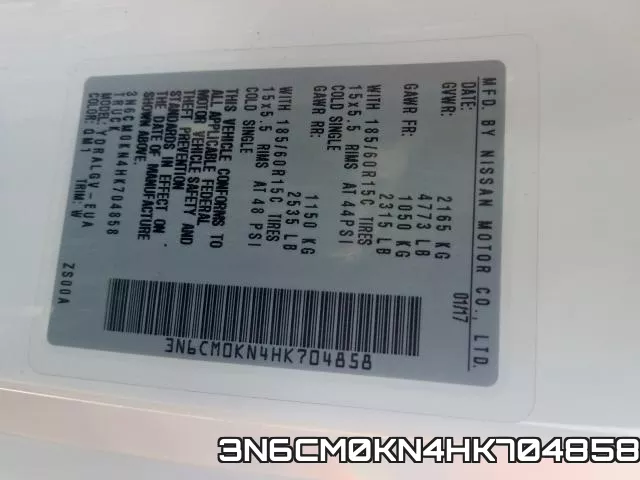 3N6CM0KN4HK704858 фото 2