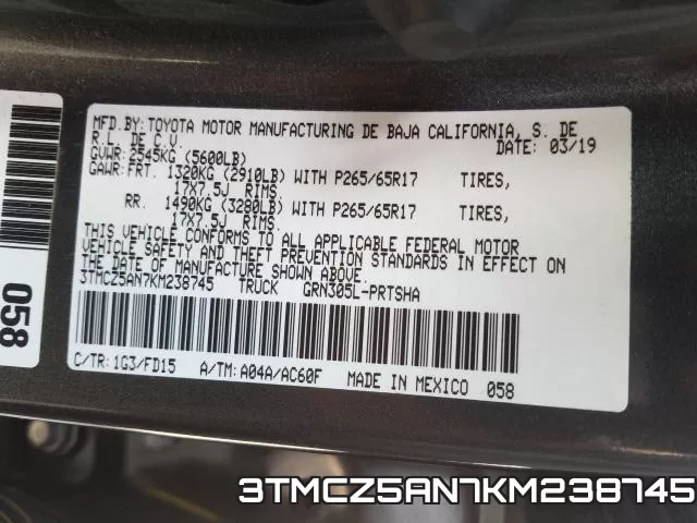 3TMCZ5AN7KM238745 фото 2
