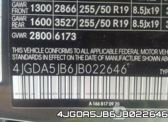 4JGDA5JB6JB022646 фото 10