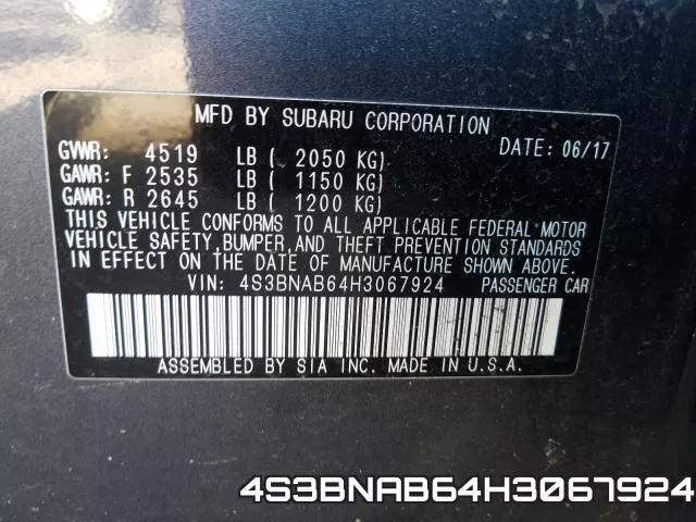 4S3BNAB64H3067924 фото 2