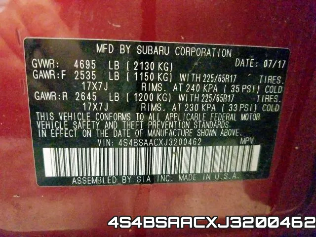 4S4BSAACXJ3200462 фото 2