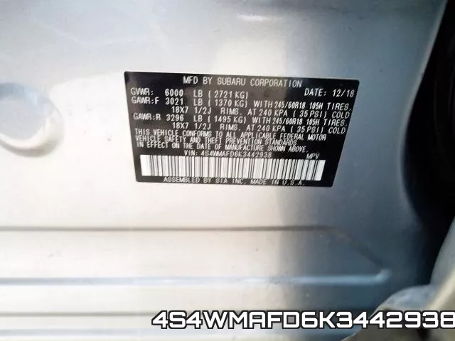 4S4WMAFD6K3442938 фото 2