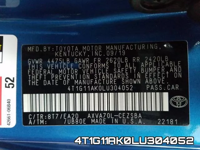 4T1G11AK0LU304052 фото 2