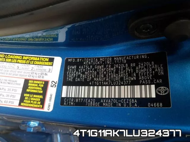 4T1G11AK7LU324377 фото 2