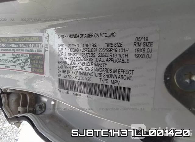 5J8TC1H37LL001420 фото 10