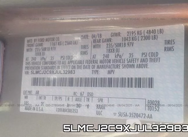 5LMCJ2C9XJUL32983 фото 9