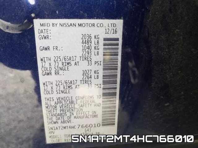 5N1AT2MT4HC766010 фото 2
