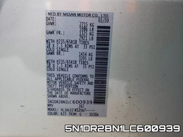 5N1DR2BN1LC600939 фото 2