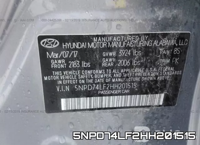 5NPD74LF2HH201515 фото 10