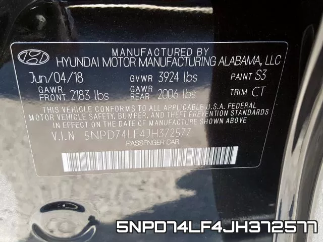 5NPD74LF4JH372577 фото 2