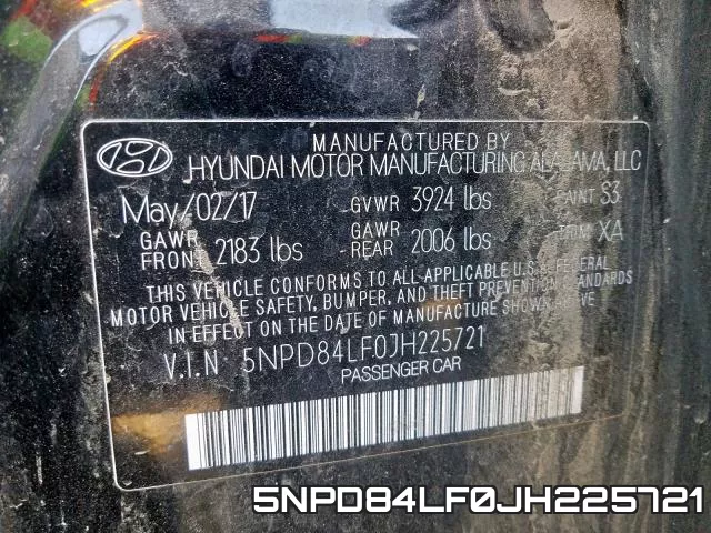5NPD84LF0JH225721 фото 2