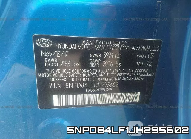 5NPD84LF1JH295602 фото 10