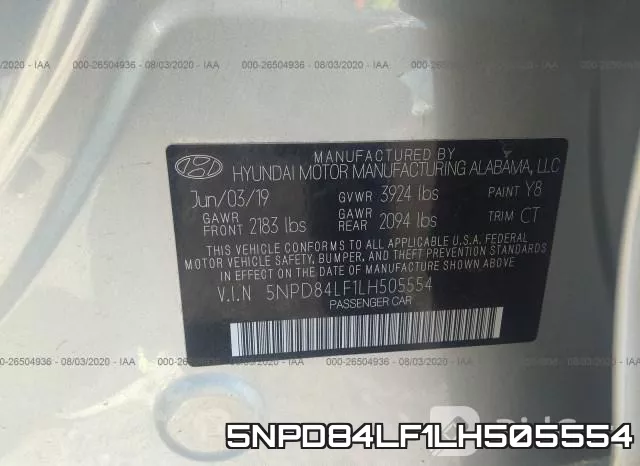 5NPD84LF1LH505554 фото 10
