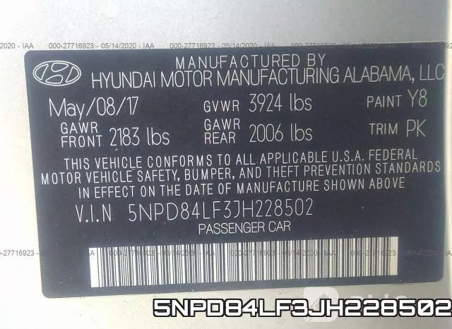 5NPD84LF3JH228502 фото 10