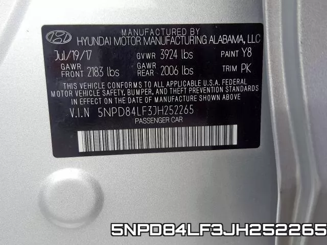 5NPD84LF3JH252265 фото 2