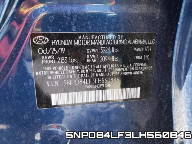 5NPD84LF3LH560846 фото 2