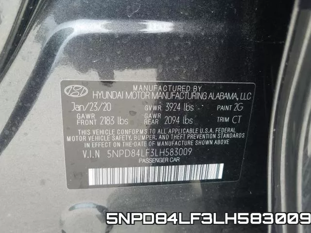 5NPD84LF3LH583009 фото 2