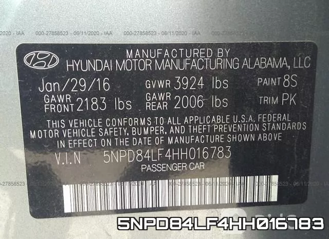 5NPD84LF4HH016783 фото 10