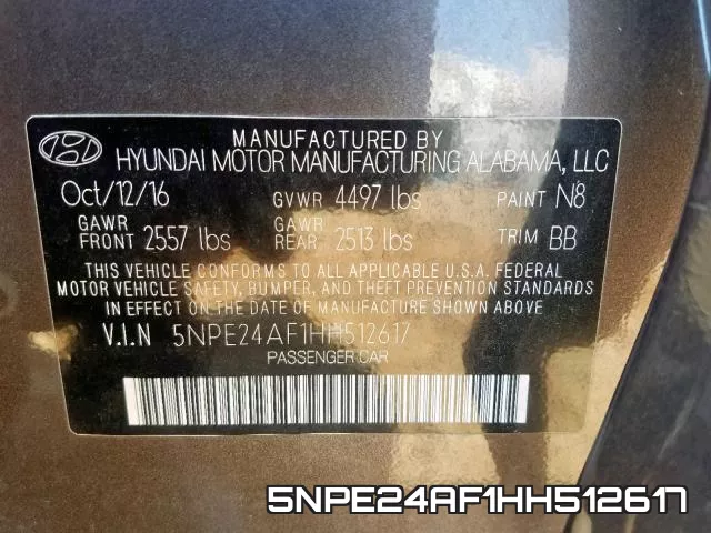 5NPE24AF1HH512617 фото 2