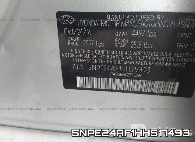 5NPE24AF1HH517493 фото 9