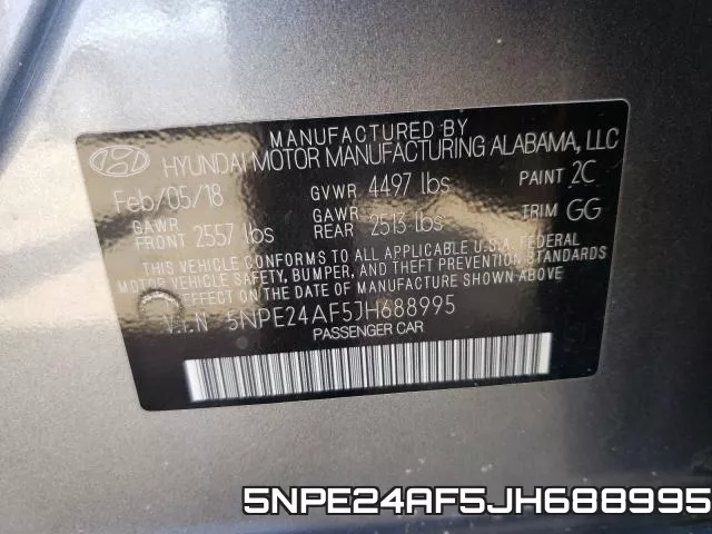 5NPE24AF5JH688995 фото 2