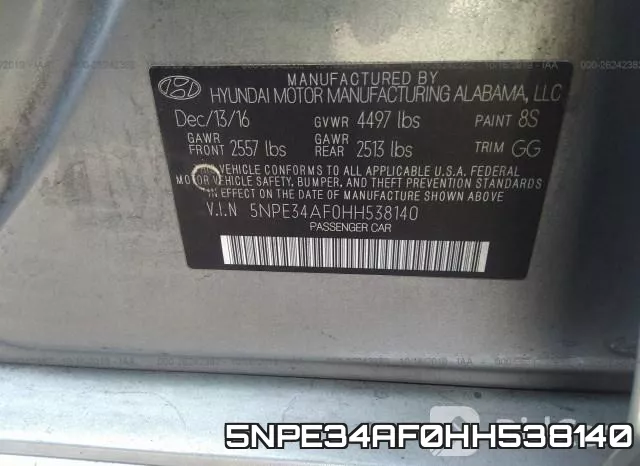 5NPE34AF0HH538140 фото 10