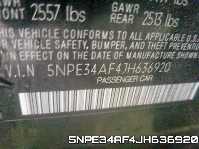 5NPE34AF4JH636920 фото 2