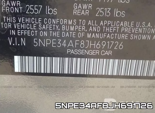 5NPE34AF8JH691726 фото 10