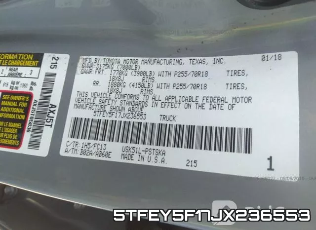 5TFEY5F17JX236553 фото 10