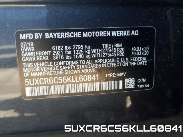 5UXCR6C56KLL60841 фото 2