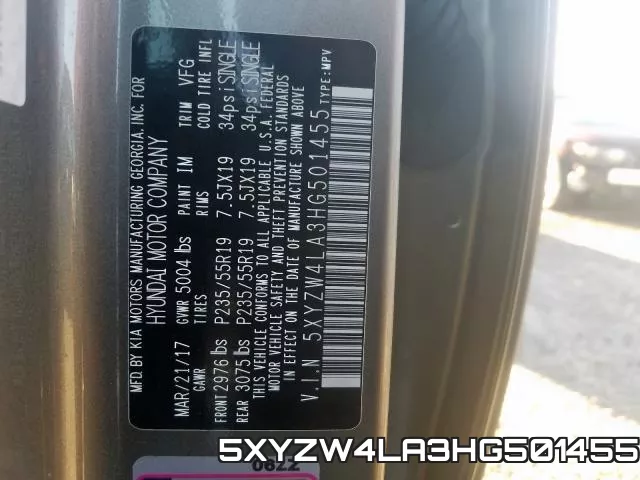 5XYZW4LA3HG501455 фото 2