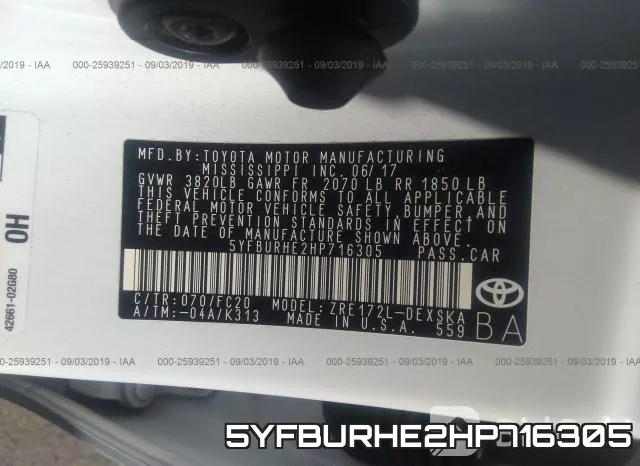 5YFBURHE2HP716305 фото 10