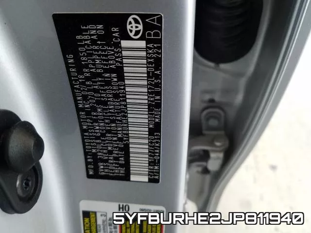 5YFBURHE2JP811940 фото 2