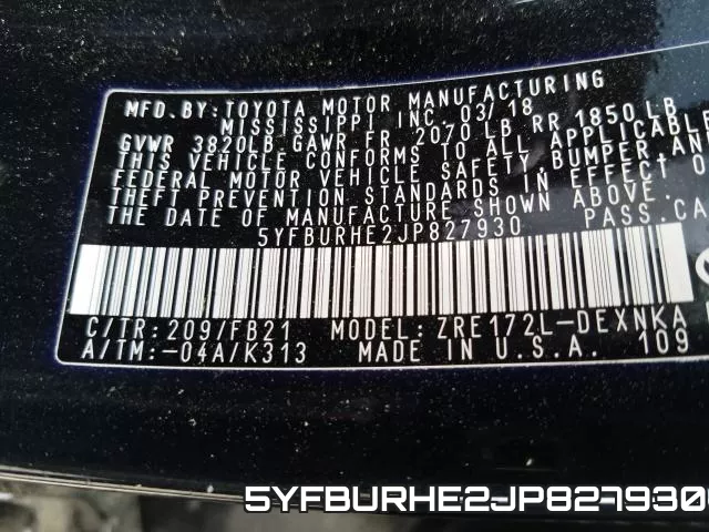 5YFBURHE2JP827930 фото 2