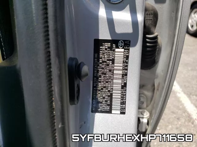 5YFBURHEXHP711658 фото 2