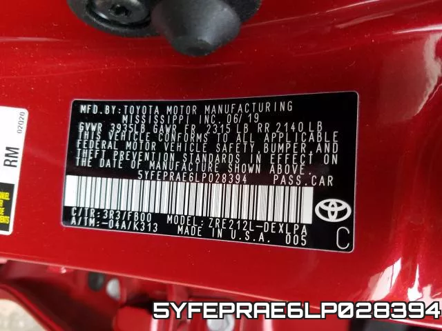 5YFEPRAE6LP028394 фото 2