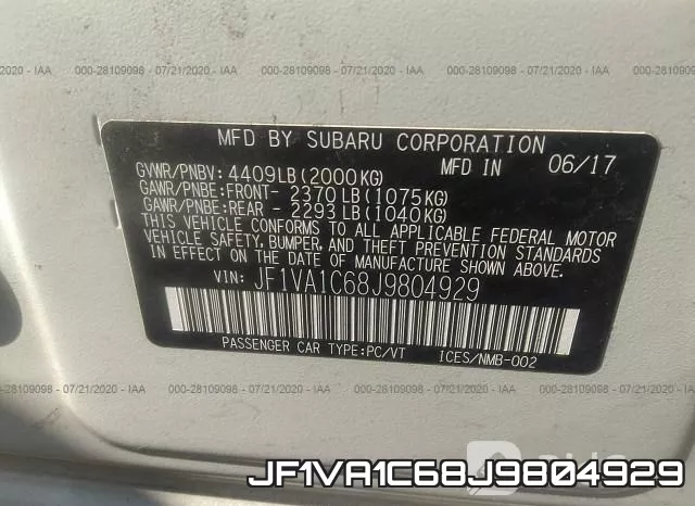 JF1VA1C68J9804929 фото 10