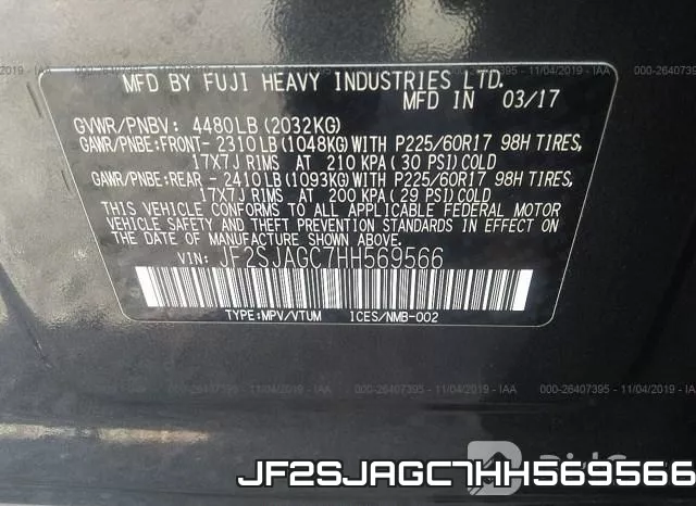 JF2SJAGC7HH569566 фото 10