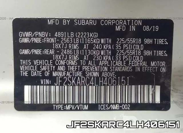 JF2SKARC4LH406151 фото 9