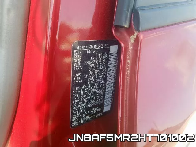 JN8AF5MR2HT701002 фото 2