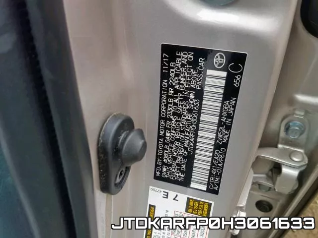 JTDKARFP0H3061633 фото 2