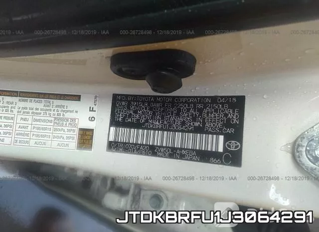 JTDKBRFU1J3064291 фото 10
