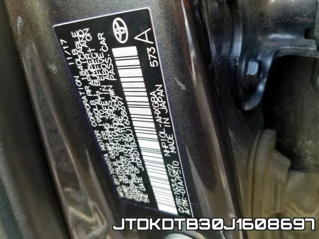 JTDKDTB30J1608697 фото 2