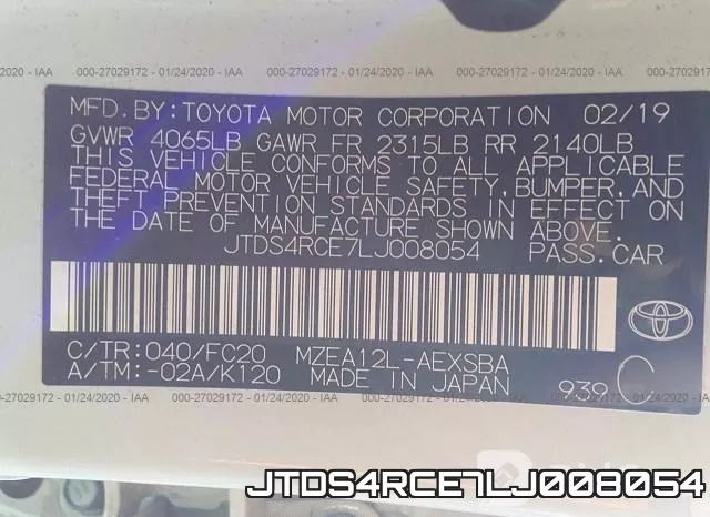 JTDS4RCE7LJ008054 фото 10
