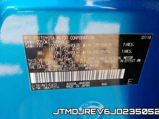 JTMDJREV6JD235052 фото 2