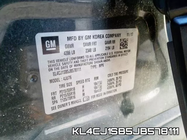 KL4CJ1SB5JB578111 фото 2