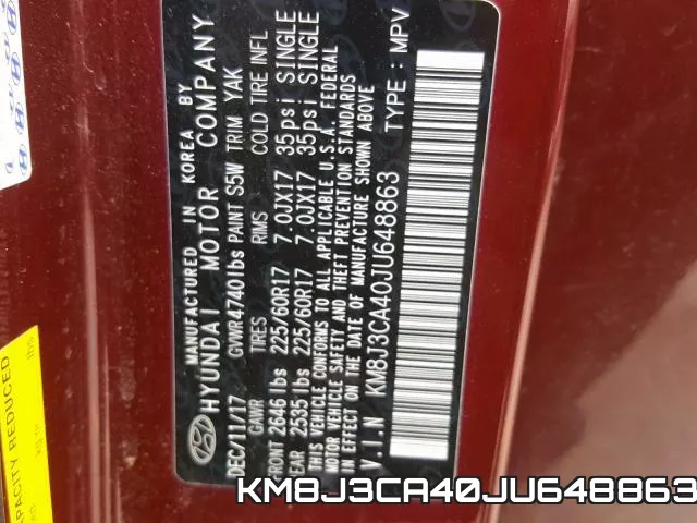 KM8J3CA40JU648863 фото 2