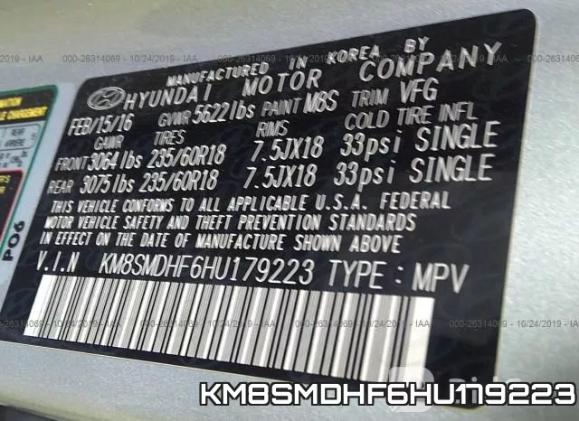 KM8SMDHF6HU179223 фото 10