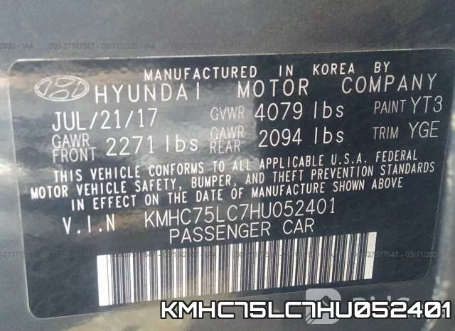 KMHC75LC7HU052401 фото 10